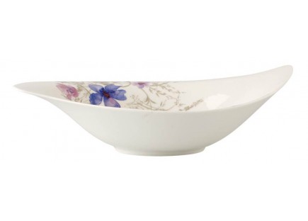 Mariefleur Grey Special Serve Salad Salad Bowl 17 3/4 x 12" 